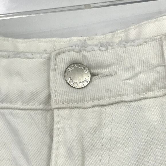 ROLLA'S Original Straight Jeans 26 High Rise Destroyed Cotton Pocket Frayed Hem - Picture 9 of 11